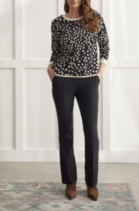 Tribal-Reversible Sweater-Blk Dots