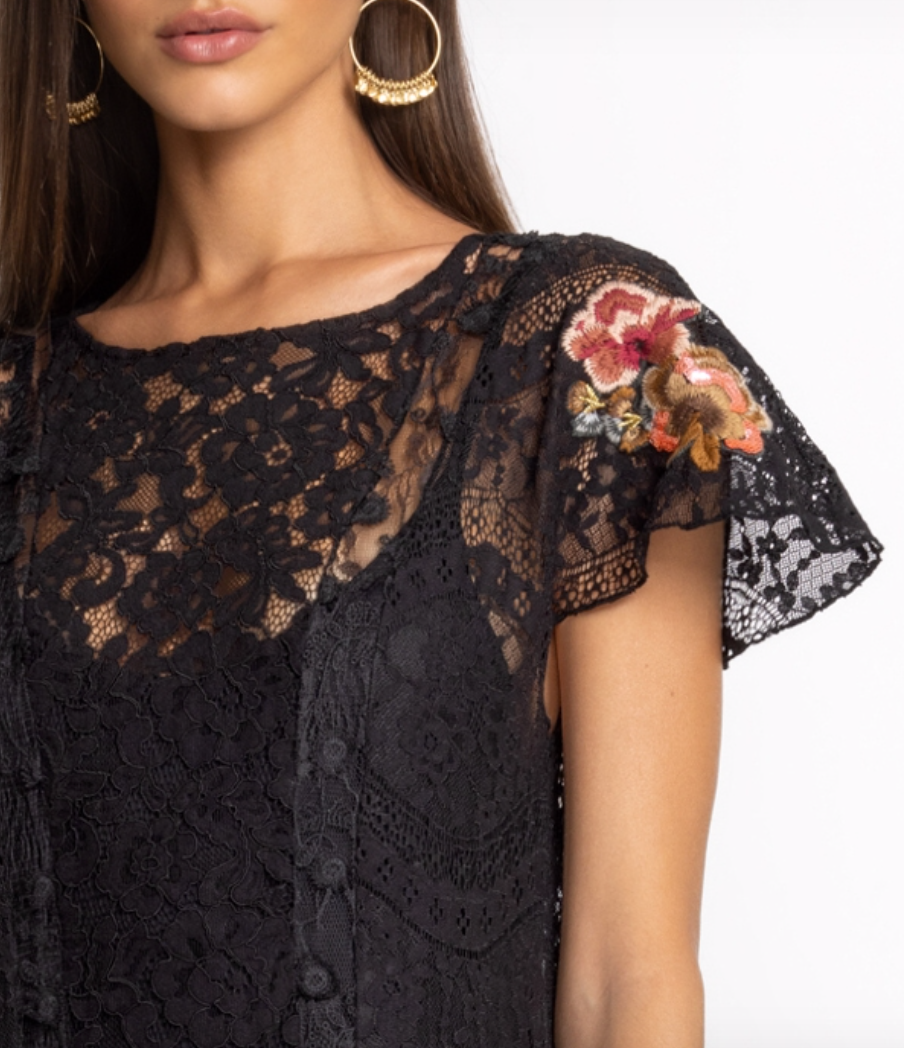 Johnny Was - Cloe Lace Dress- Black