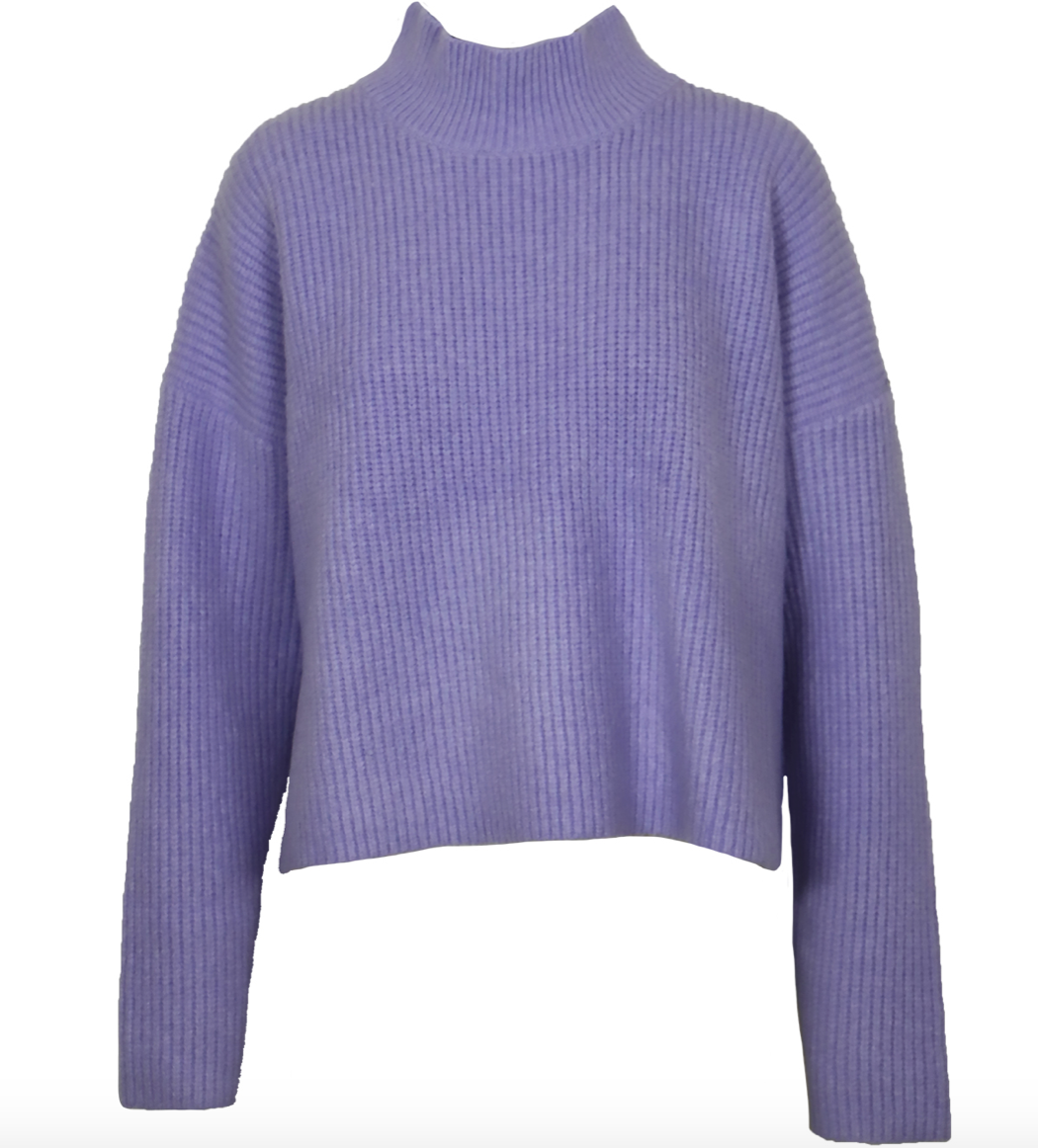 Lucy Paris- Monarch Turtleneck Sweater- Wisteria