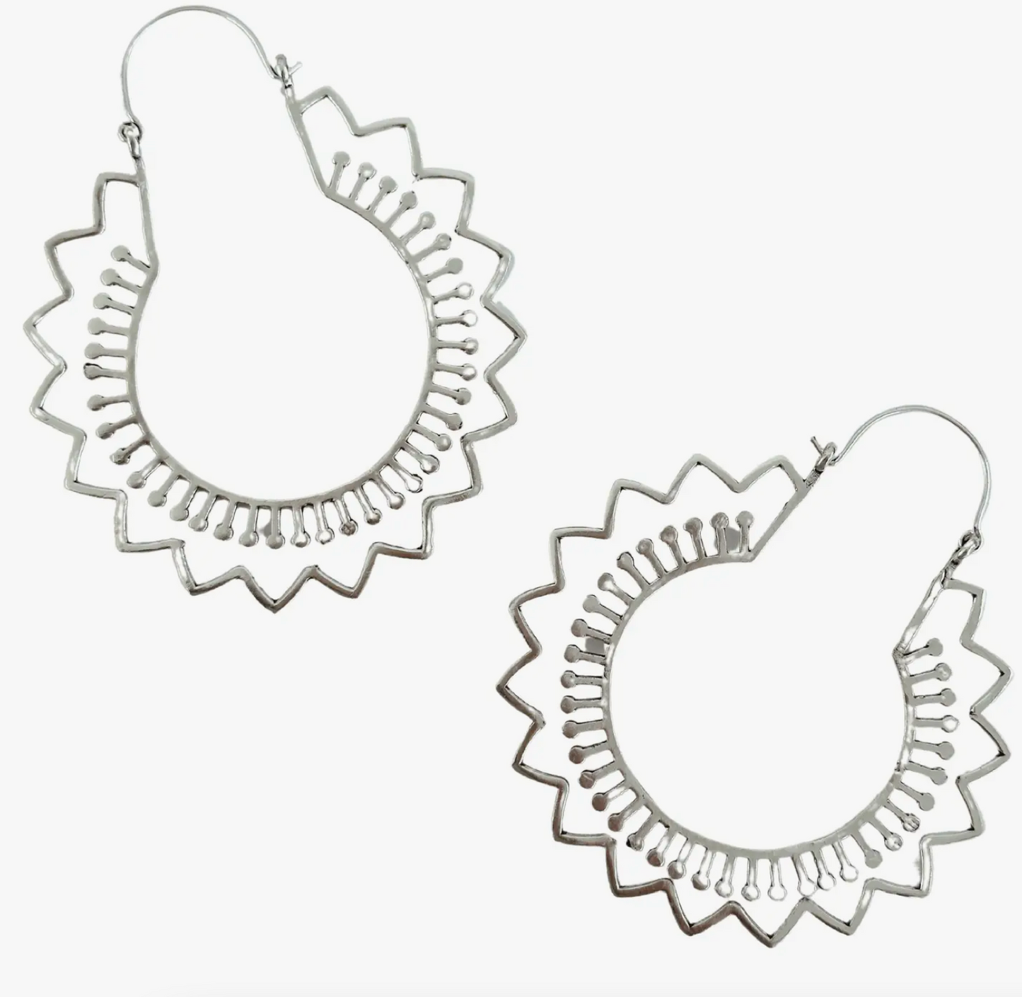 Boho Gal - Juhi Silver Hoops