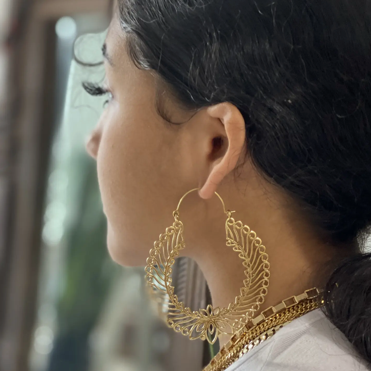 Boho Gal | Heera Brass Hoops