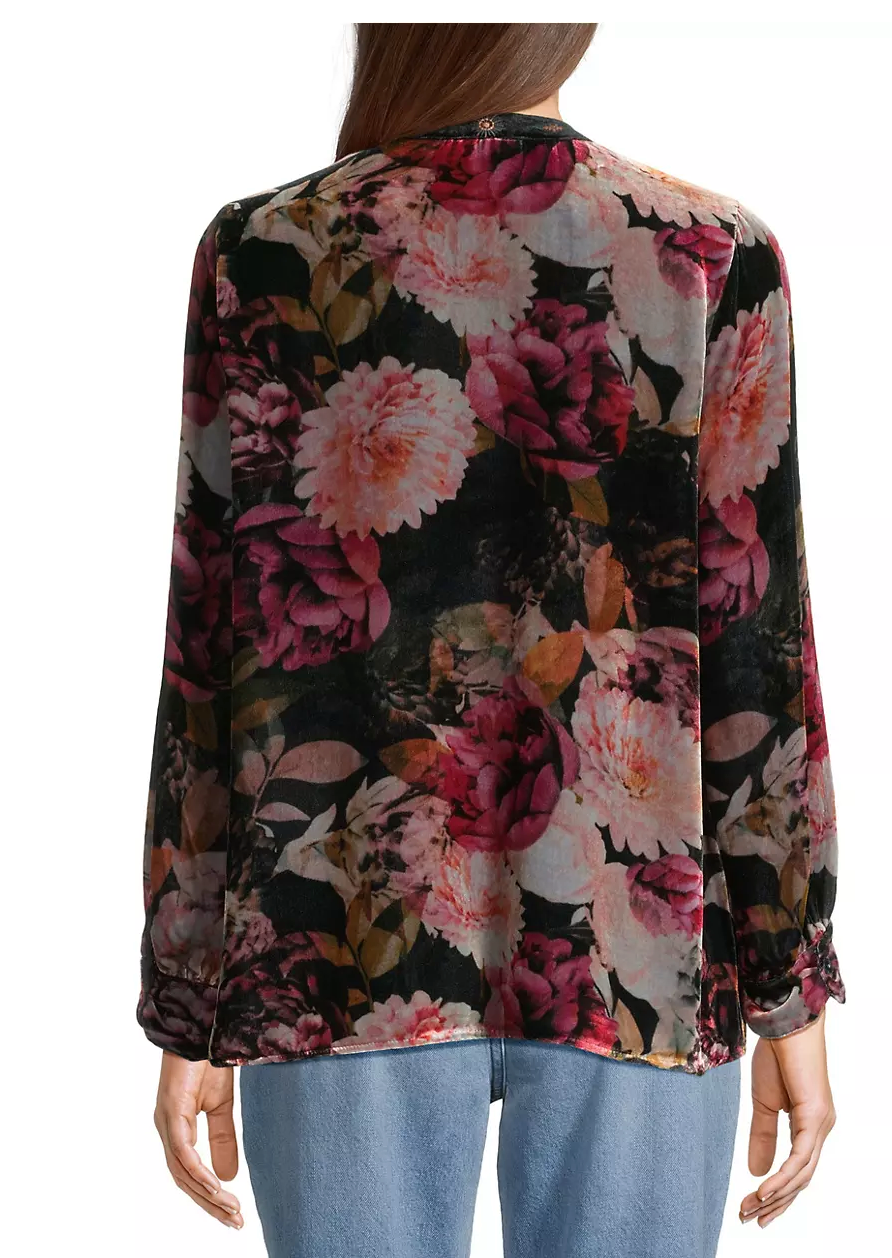 Johnny Was | Rosa Velvet Puff Sleeve Shirt