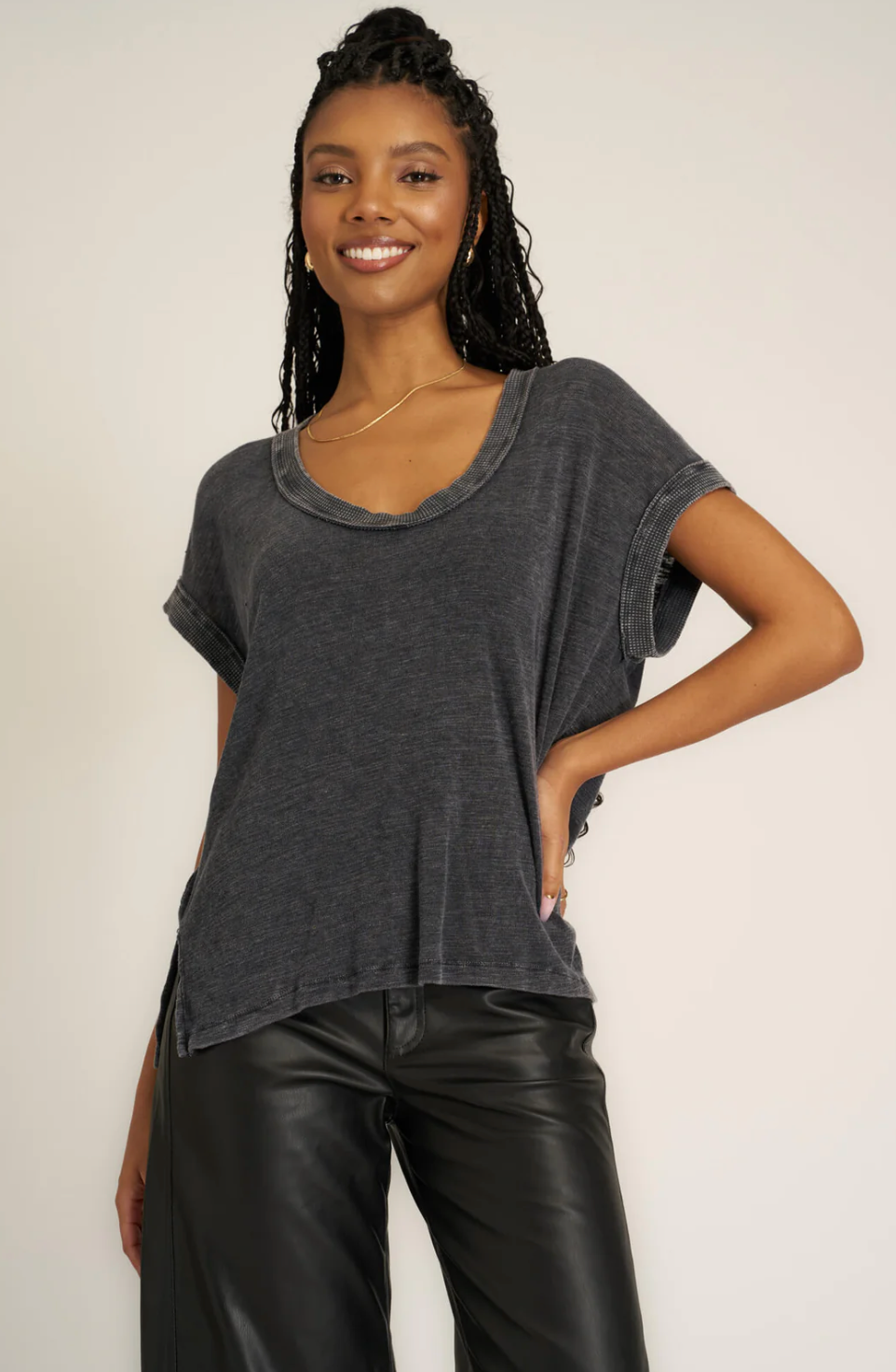 Project Social T | Washed Scoop Neck Tee