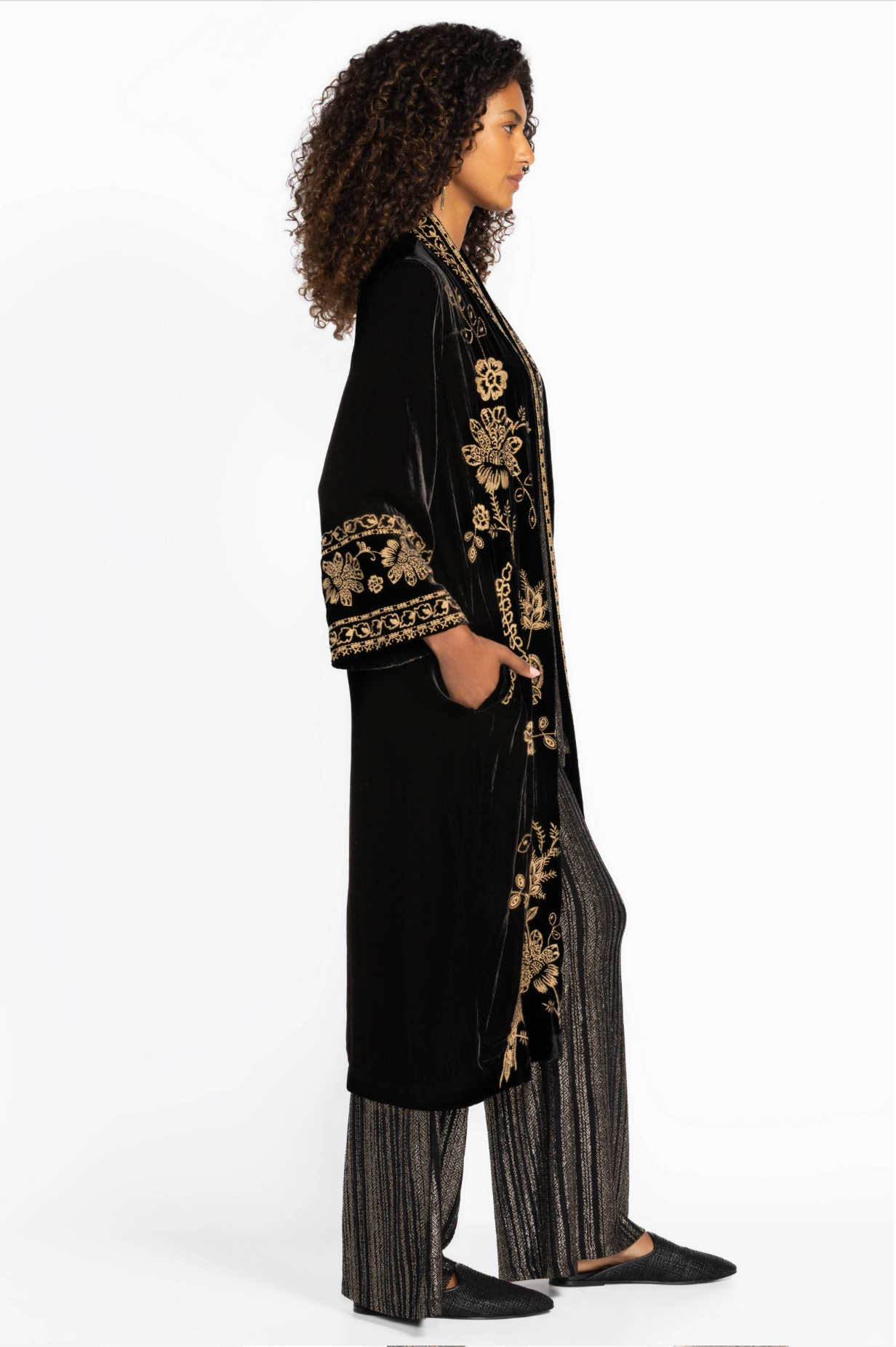 Johnny Was | Nyomi Velvet Kimono Coat