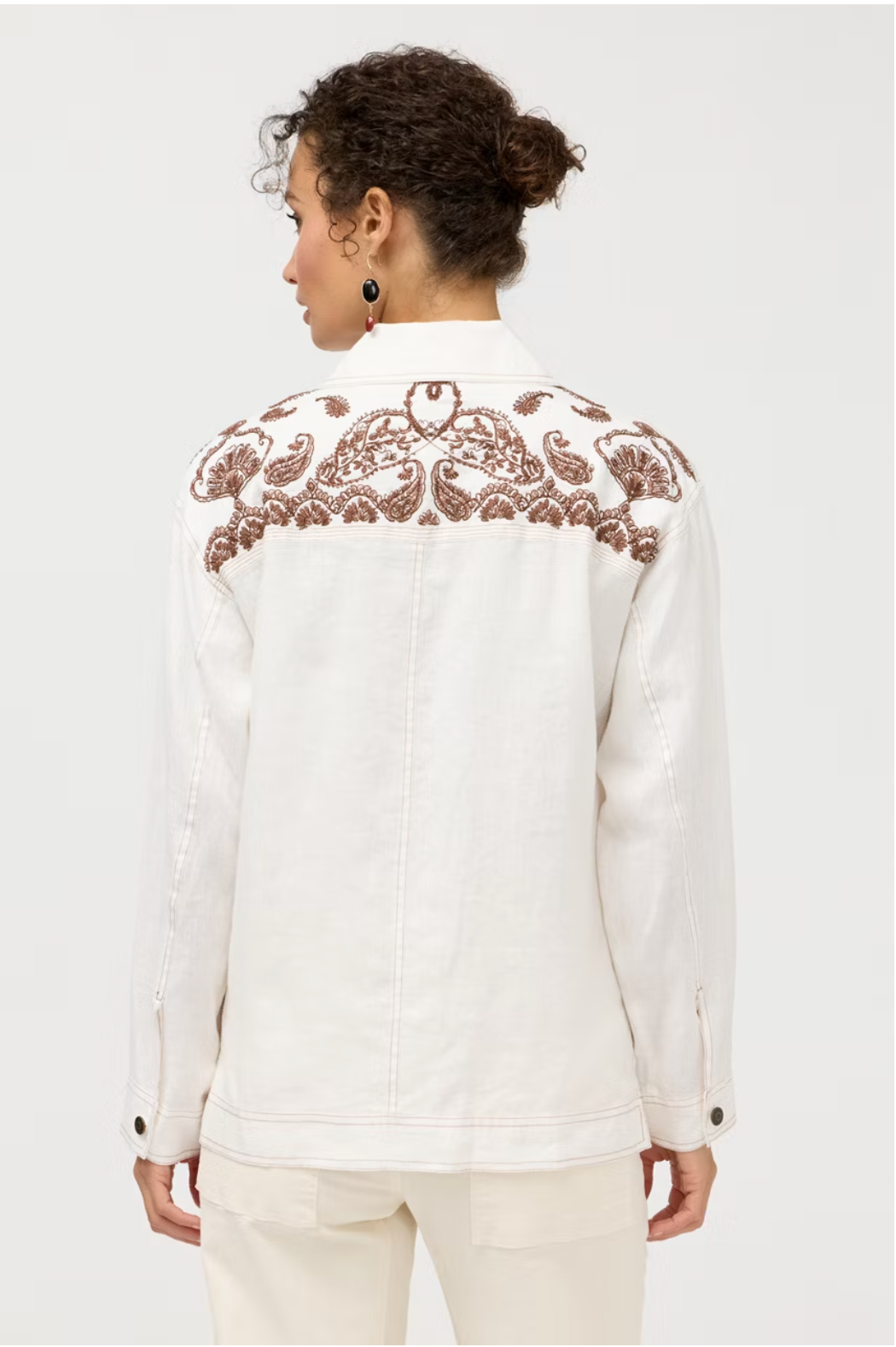 Johnny Was | Linen Trapunto Jacket