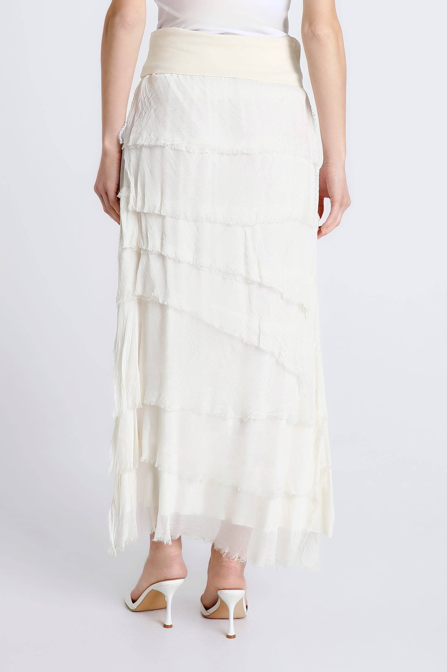 TINA | Elisa Silk Ruffle Skirt | OS