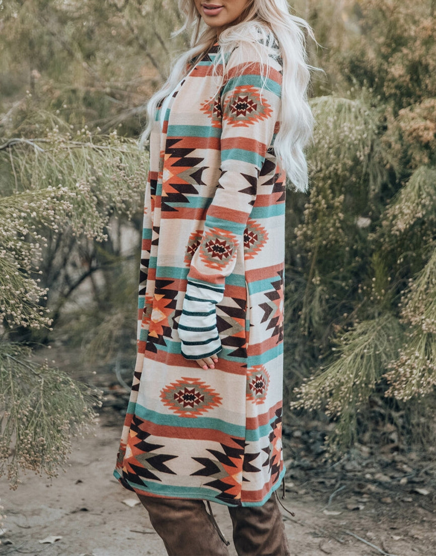 Aztec Print Cardigan