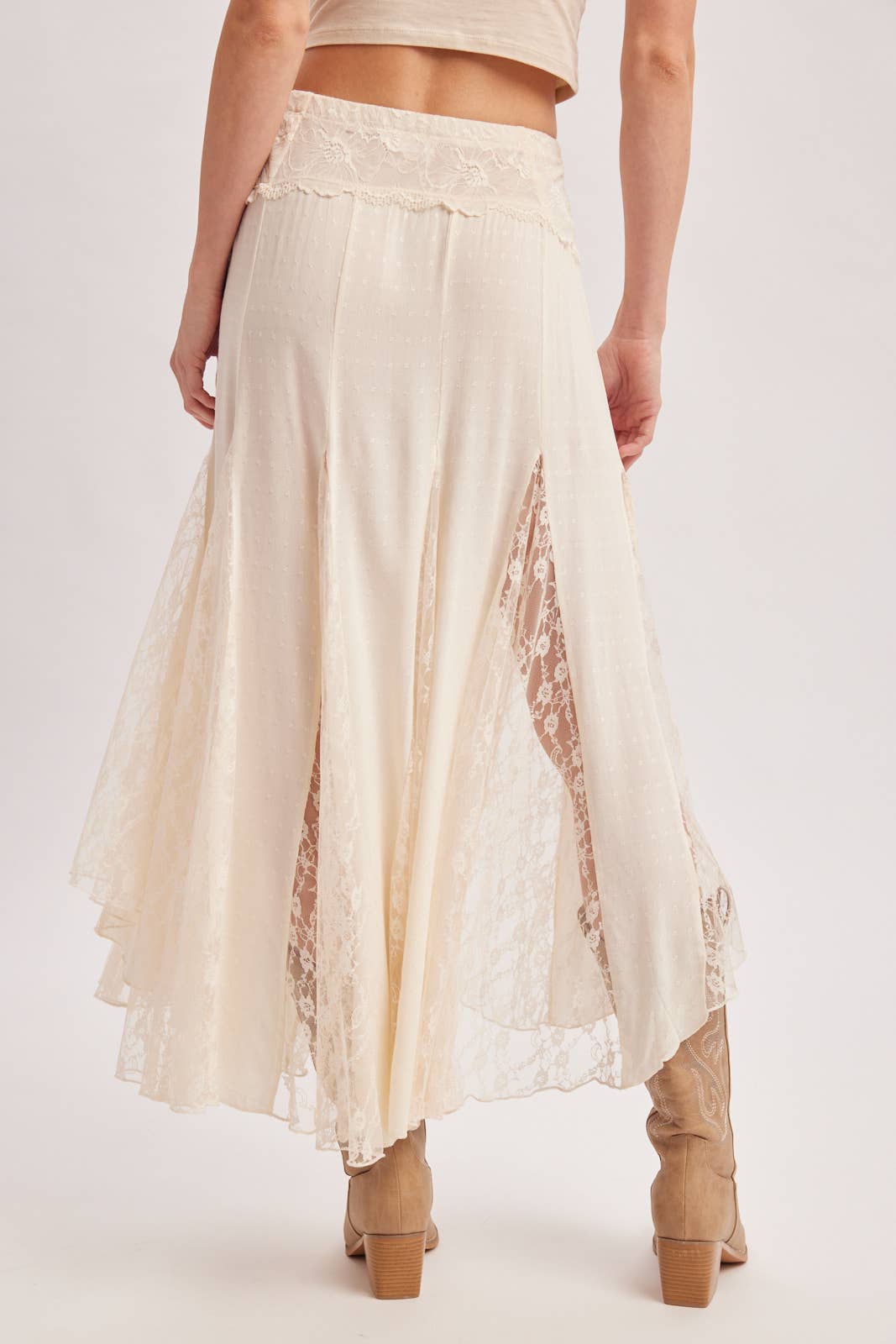 Bluivy | Boho Lace Maxi Skirt