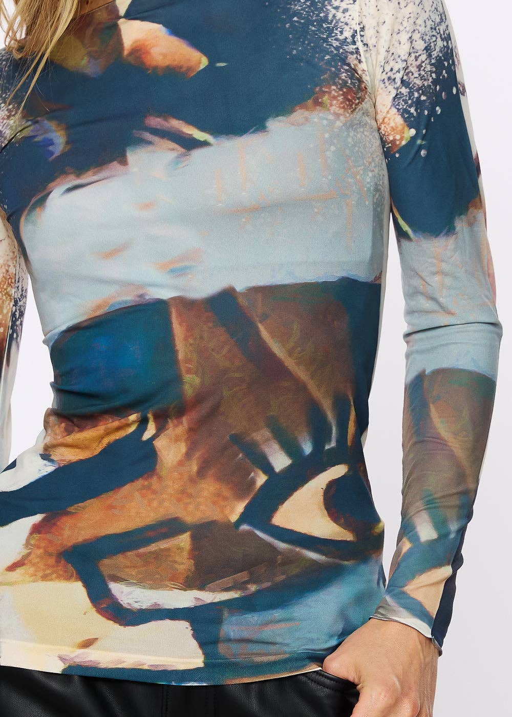 AMB Designs | Peekaboo Raw Edge Second Skin Top