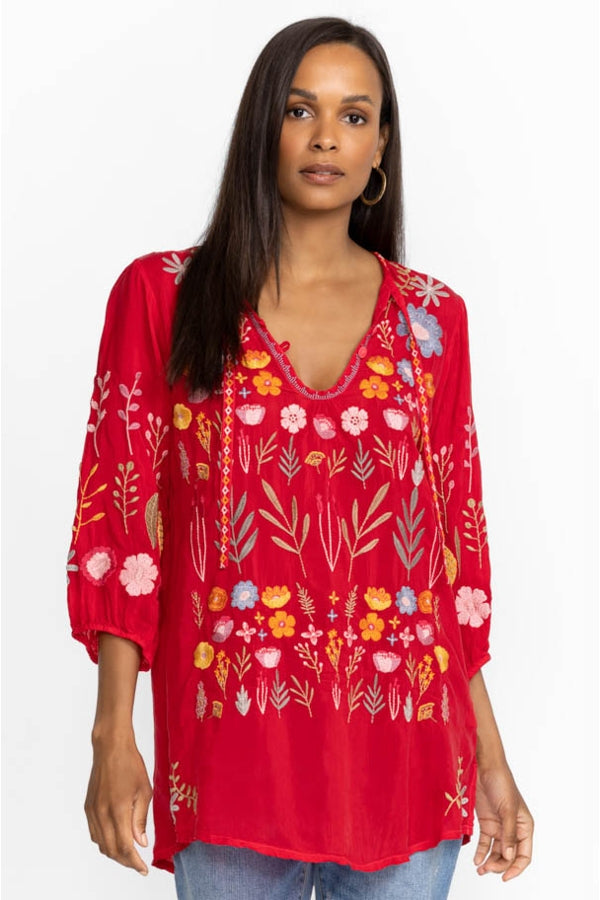 Johnny Was- Mikah Tunic- Raspberry