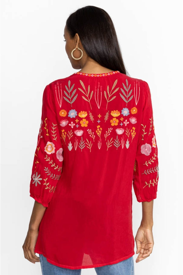 Johnny Was- Mikah Tunic- Raspberry