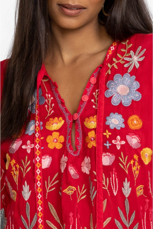 Johnny Was- Mikah Tunic- Raspberry