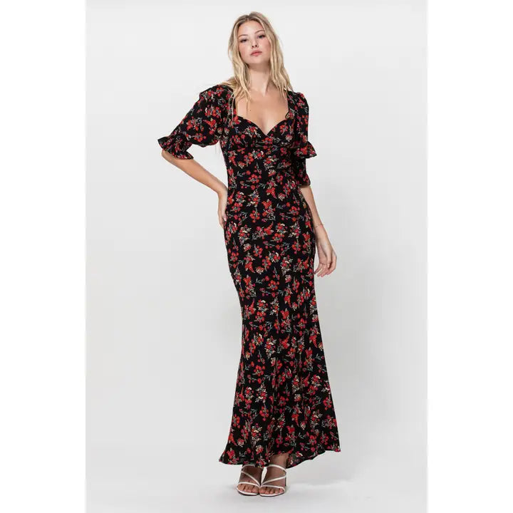 Dear Daisy | Floral Open Back Maxi