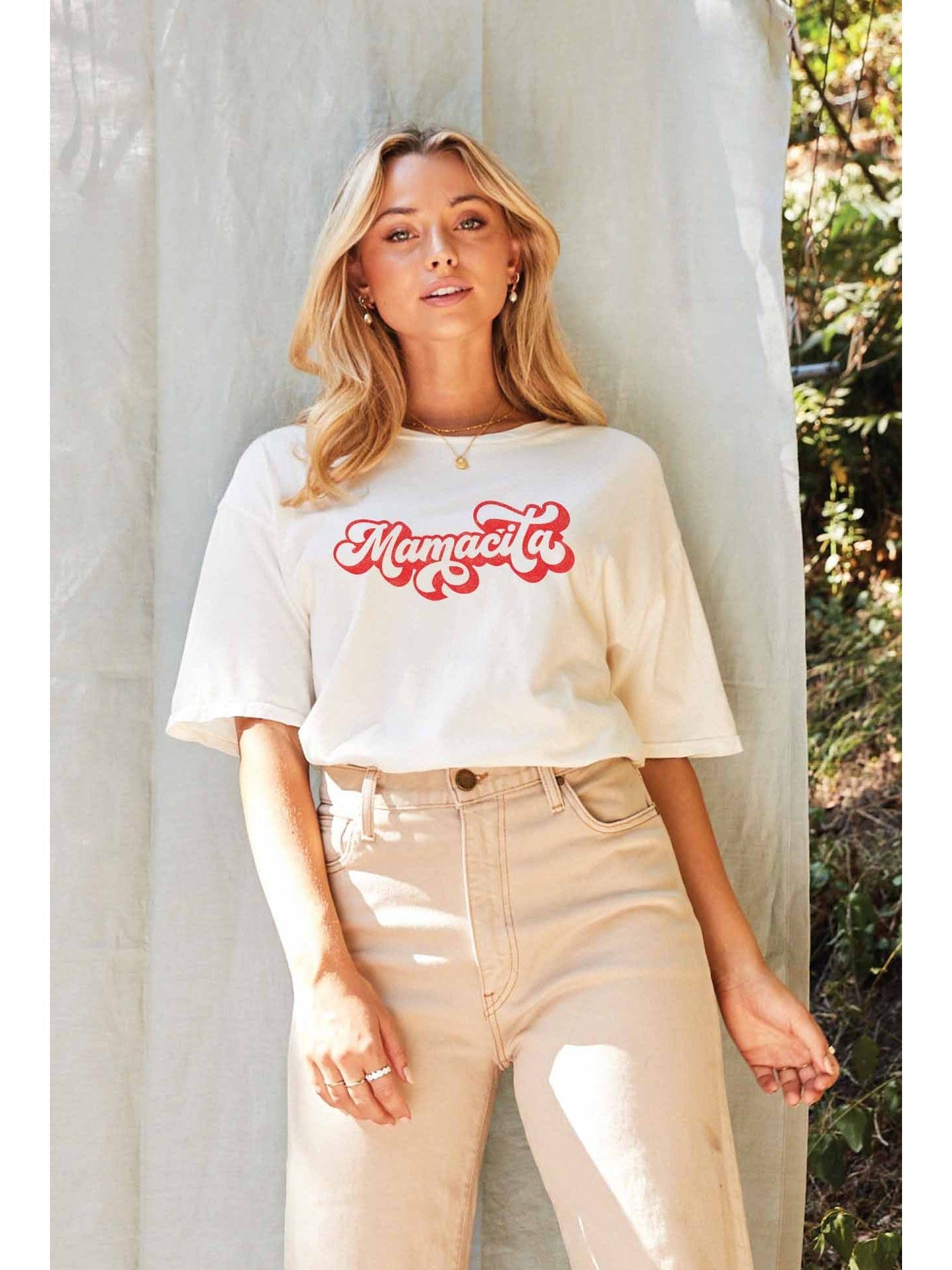 Oat Collective- Mamacita Mineral Tee- Cream
