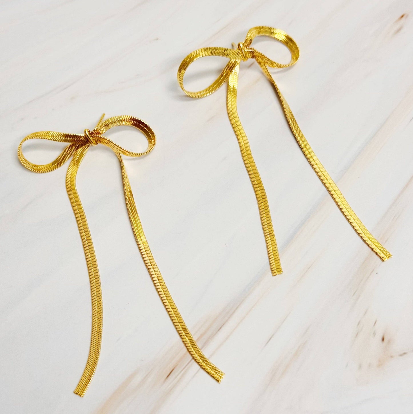 Ellison+Young | Long Drop Bow Earrings