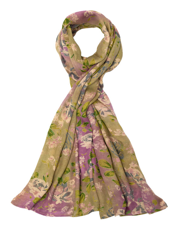 Baschung- Floral Viscose Scarves