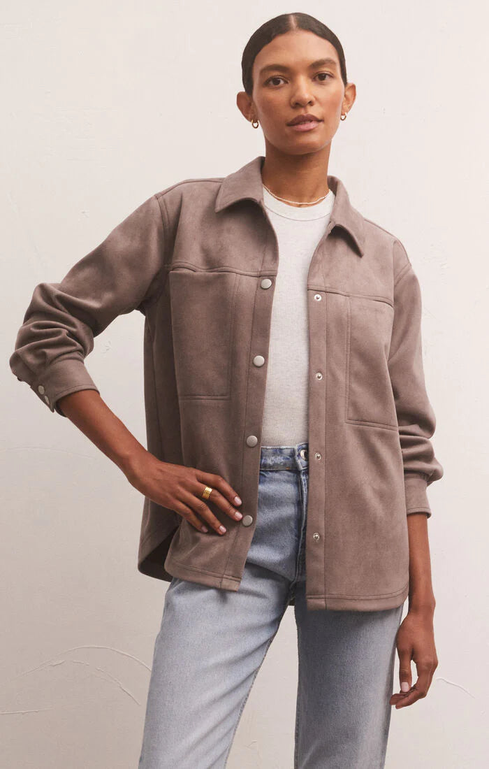 Z Supply- Suede Jacket- Taupe