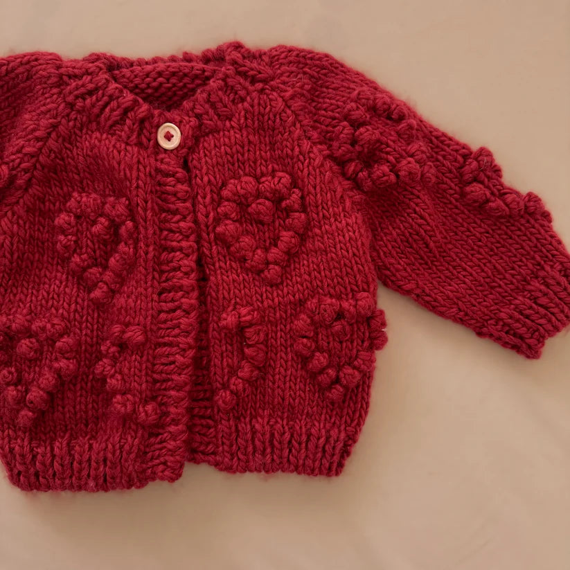 Blueberry Hill | Heart Popcorn Cardigan