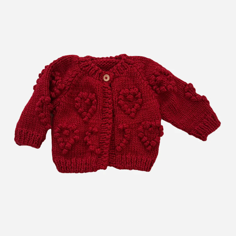 Blueberry Hill | Heart Popcorn Cardigan