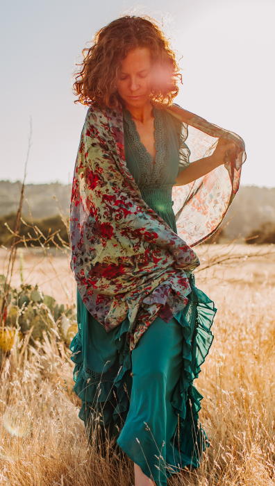 Baschung- Floral Viscose Scarves