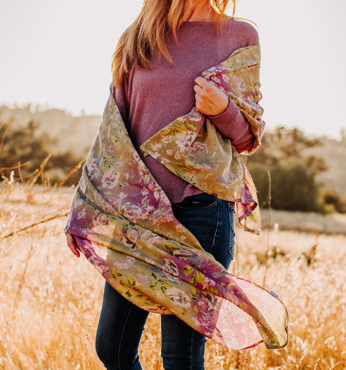 Baschung- Floral Viscose Scarves