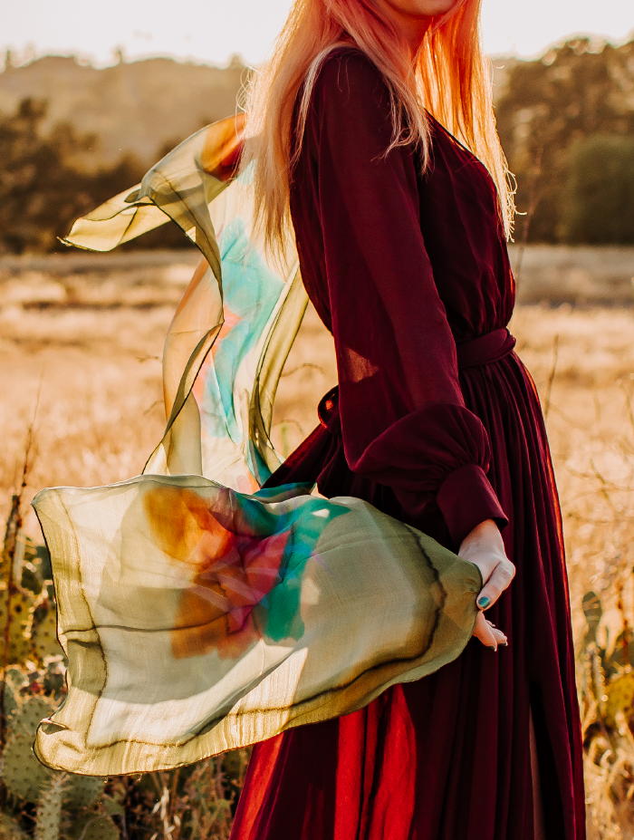 Baschung - Hand Painted Silk Scarves