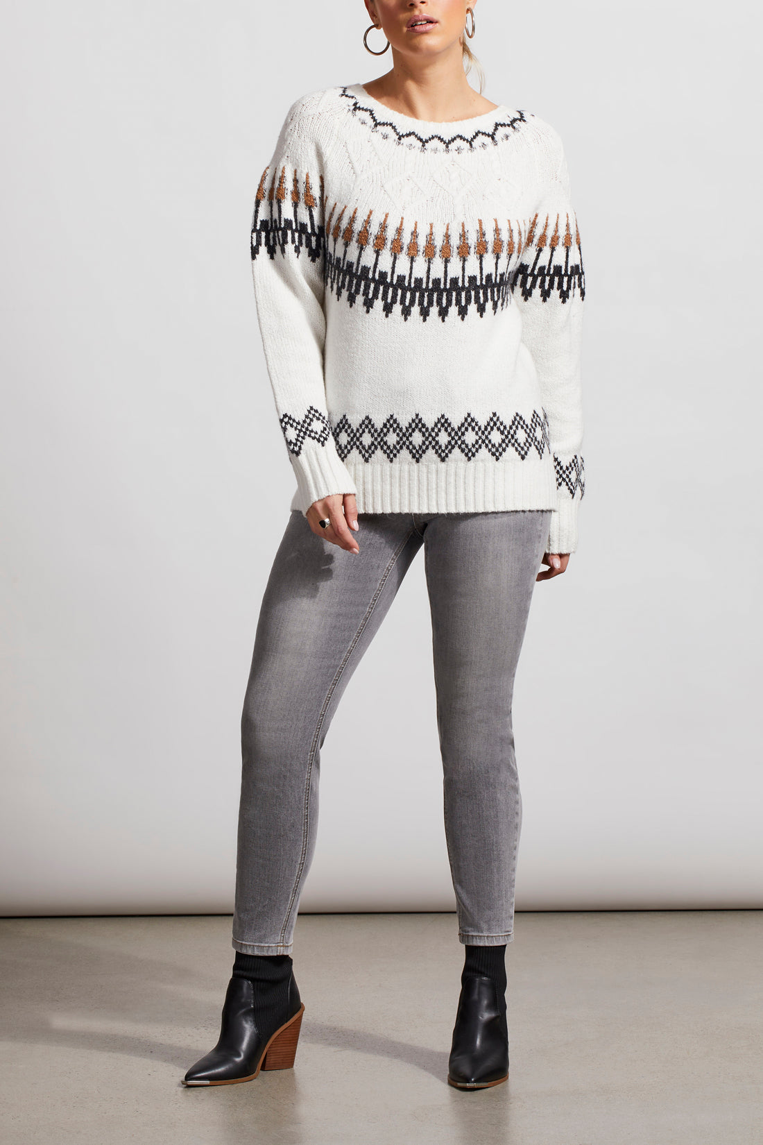 Tribal-Intarsia Sweater