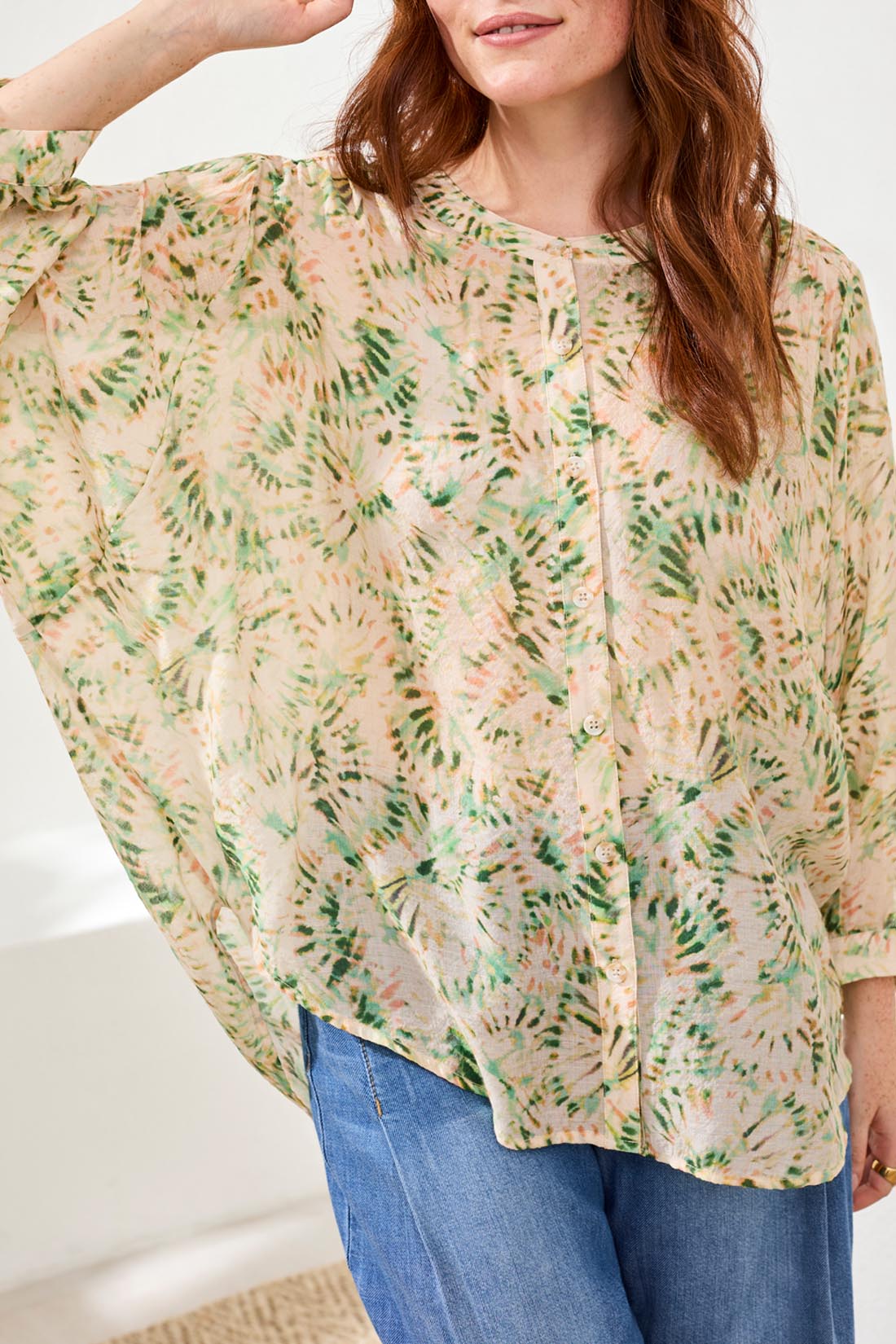 Tribal | Flowy Dolman Sleeve Blouse
