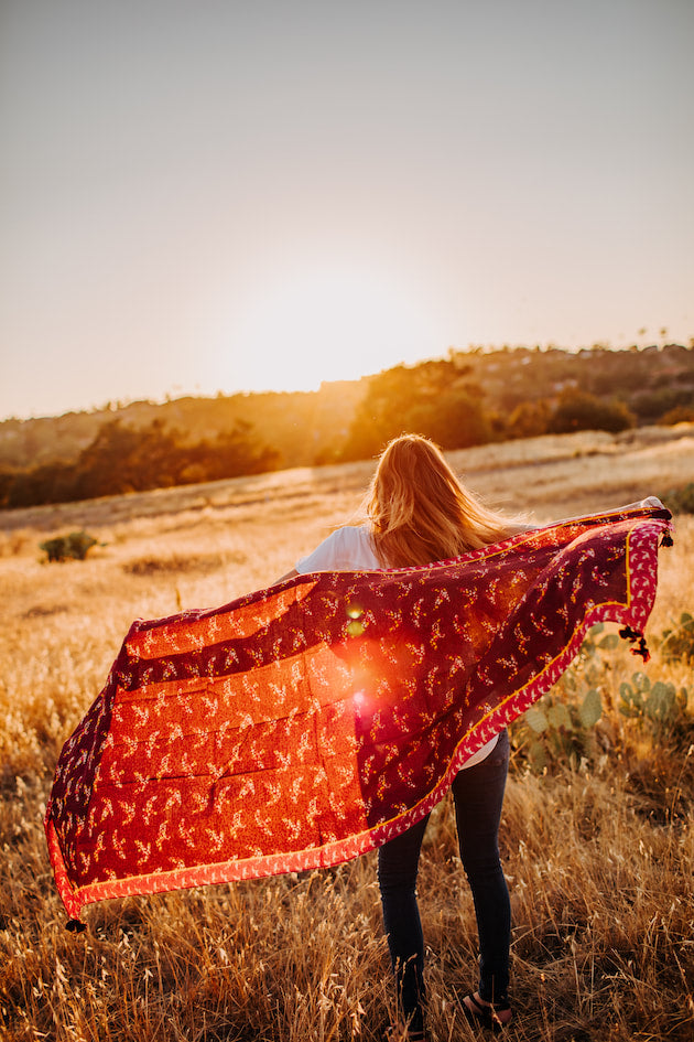 Baschung Shawls- Viscose Scarf- Plum