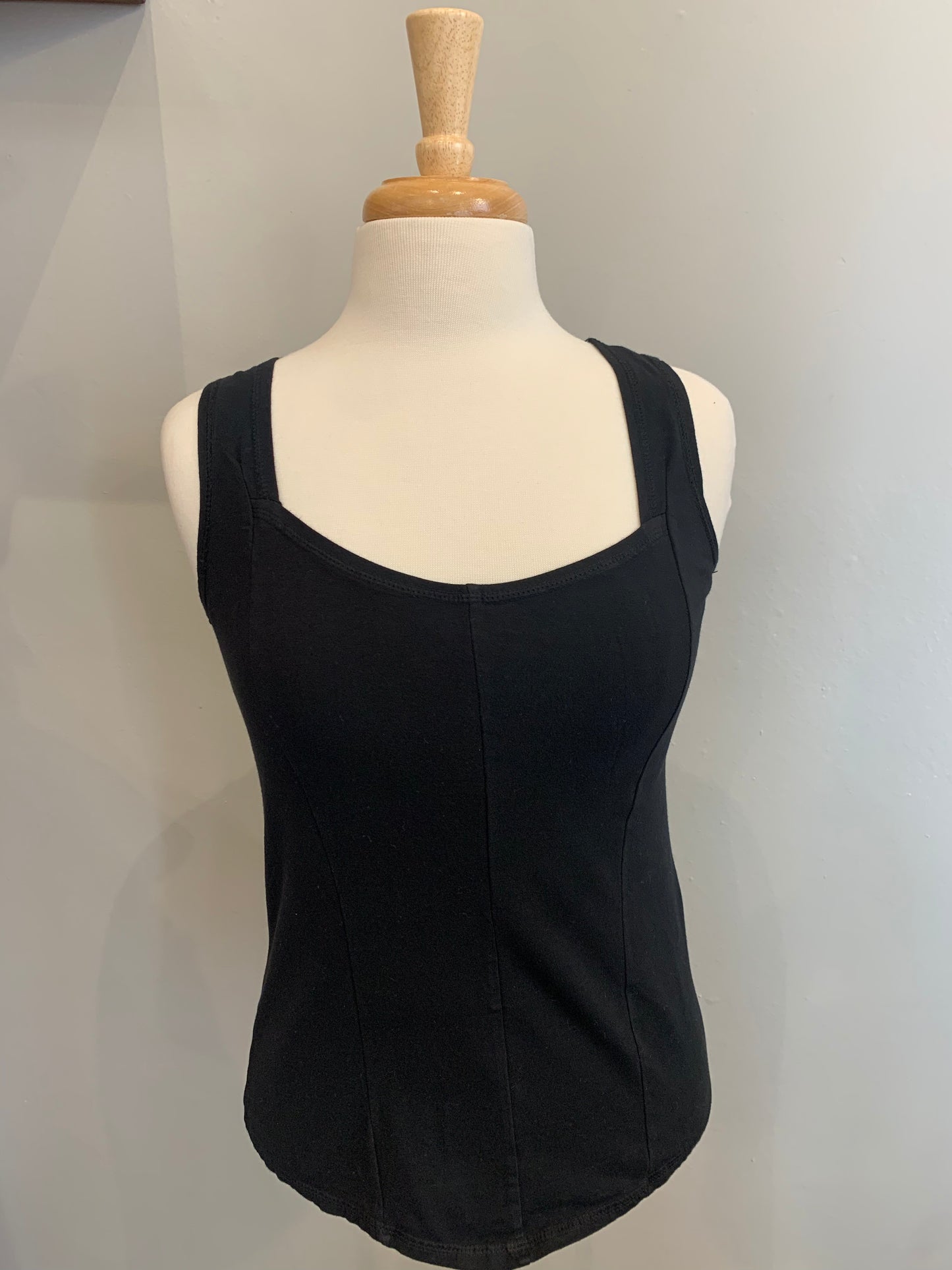 LUNA LUZ SWEETHEART TANK - BLACK