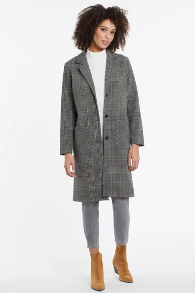 Checked hotsell duster coat