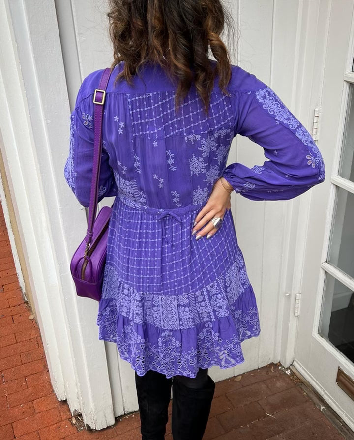 JOHNNY WAS- LEXAN DRESS- VERY PERI