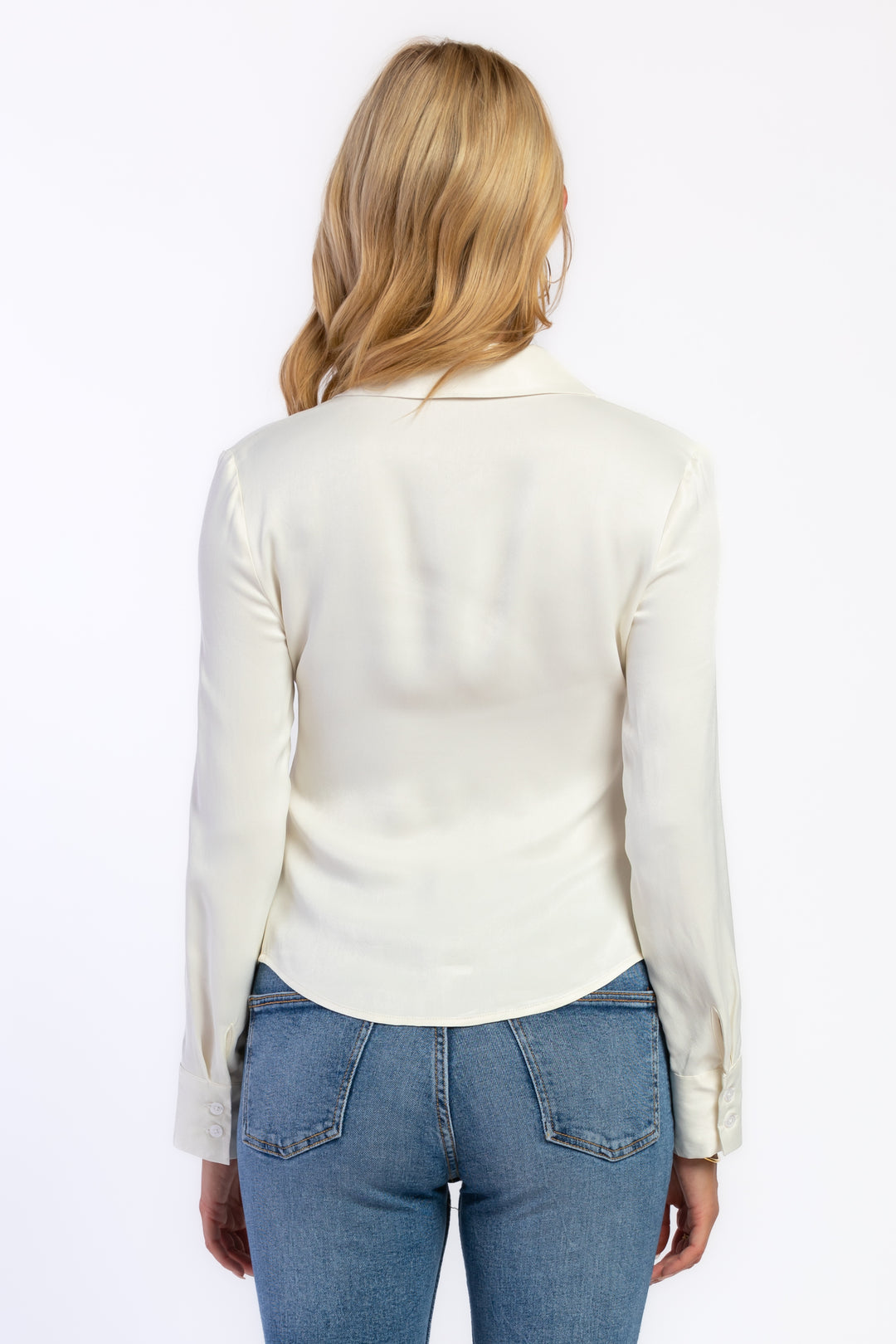 Velvet Heart | Bessie Satin Blouse | Ivory