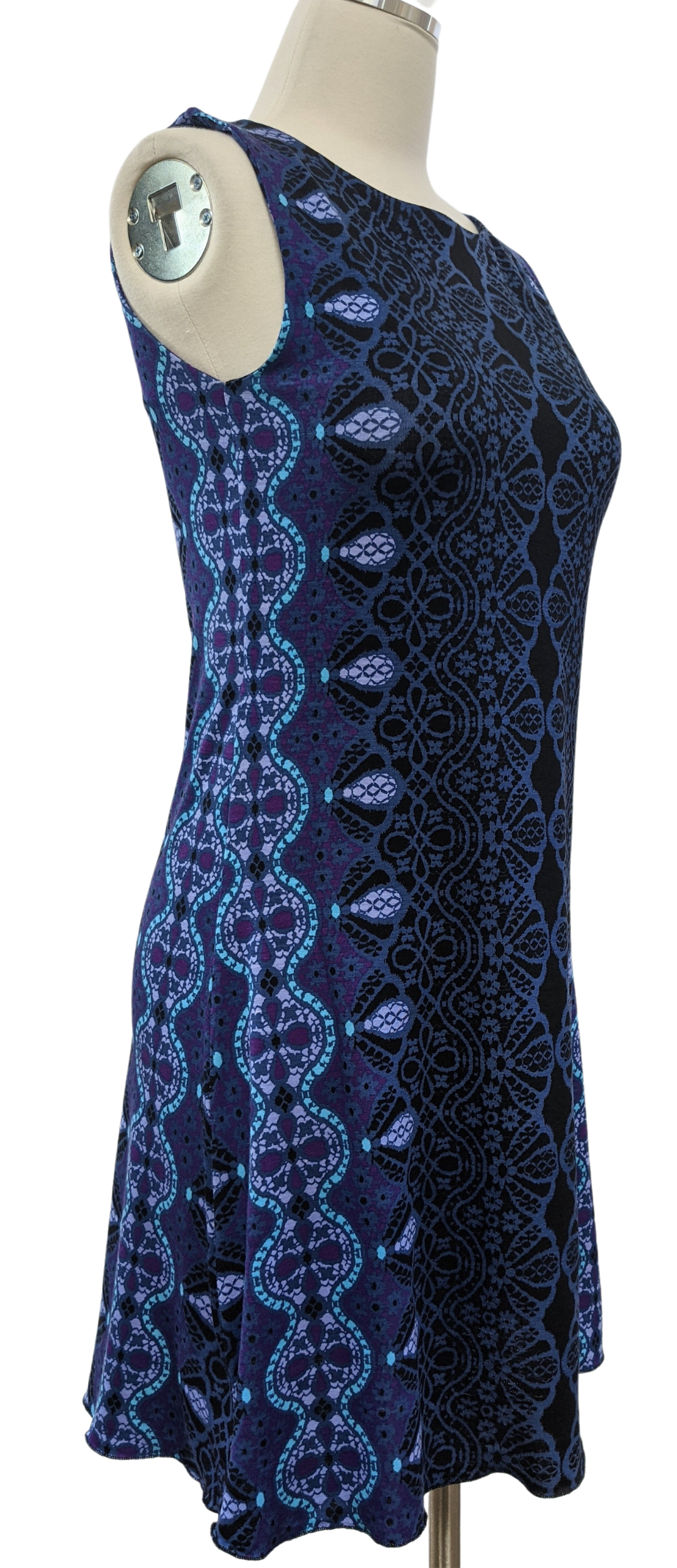 Bucko Jessie Dress-Black/Purple Scroll