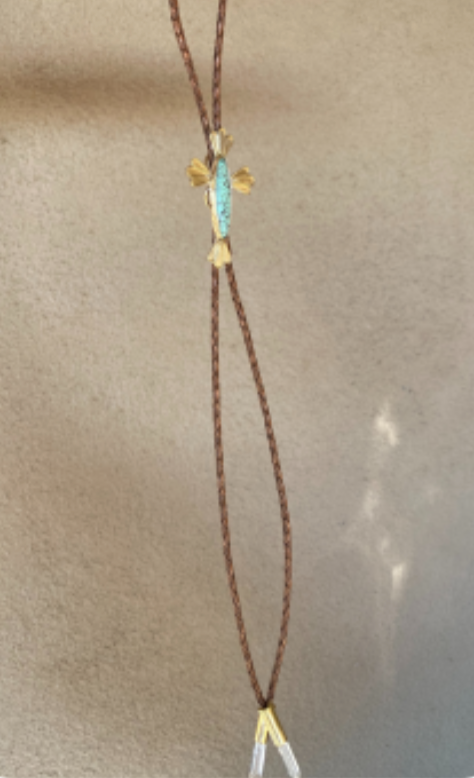 Desert Goddess Egyptian Turquoise Cross Bolo