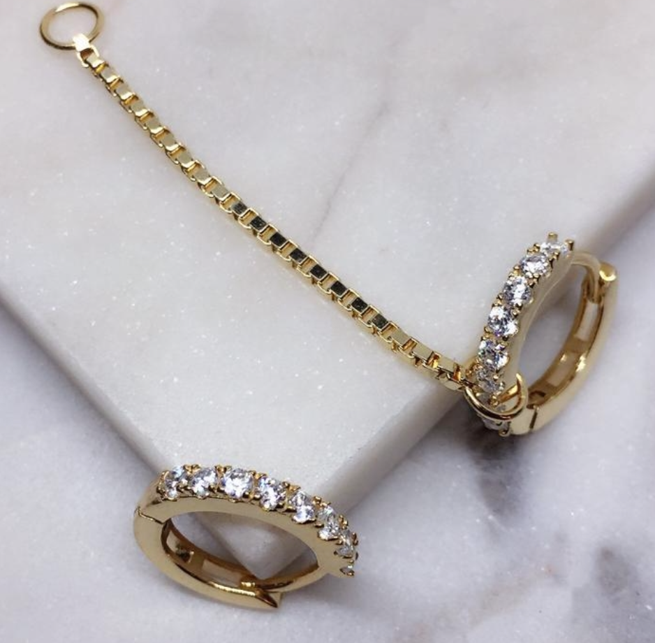 Fala- Hoop Chain Earrings