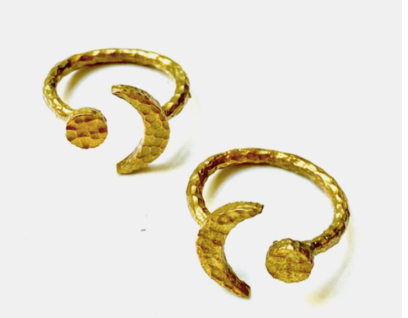 Boho Gal Sun and Moon Rings