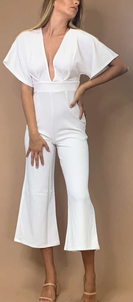 Episode Fly Away Sleeves Jumpsuit- Off White
