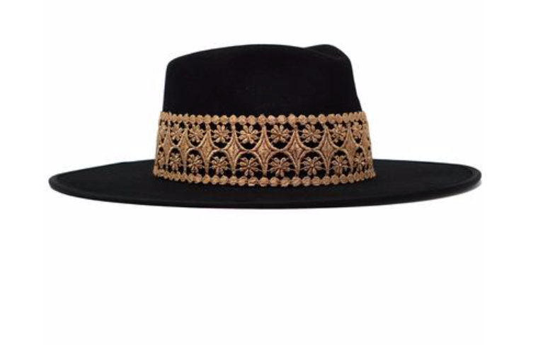 Olive & Pique- Wool Rancher with Decorative Band Hat