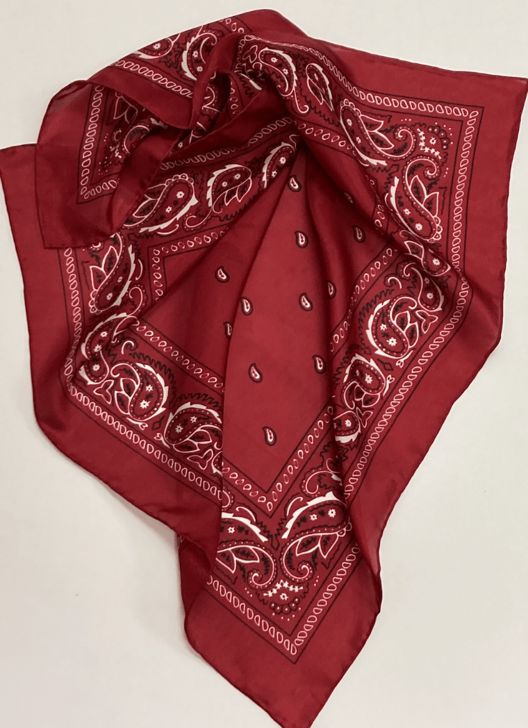 Wyoming Traders Bandana Red Silk Scarf