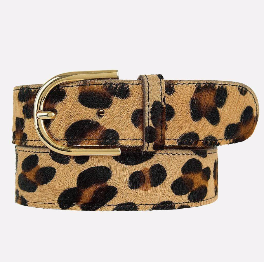 Amsterdam Heritage Diane Leopard Calf Hair Belt