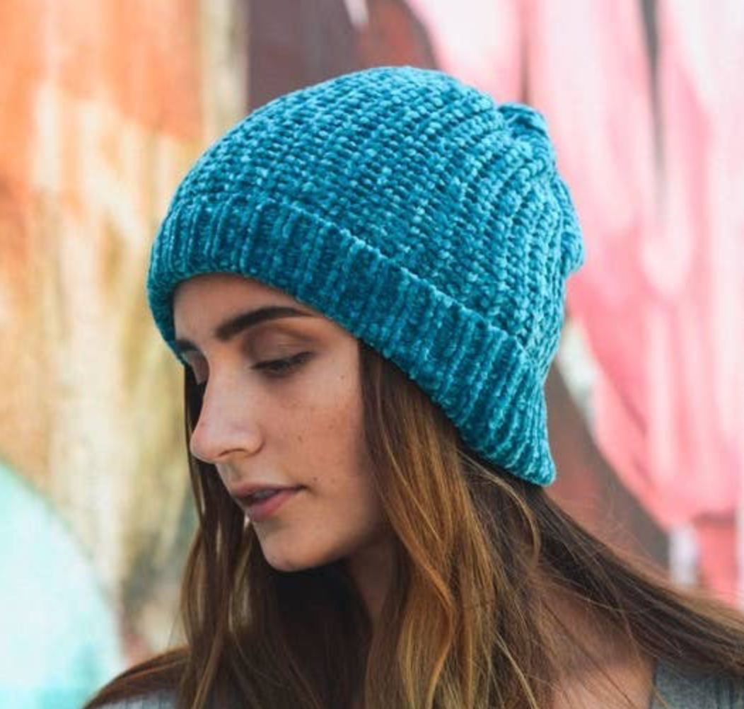 Leto Chenille Beanie- Teal
