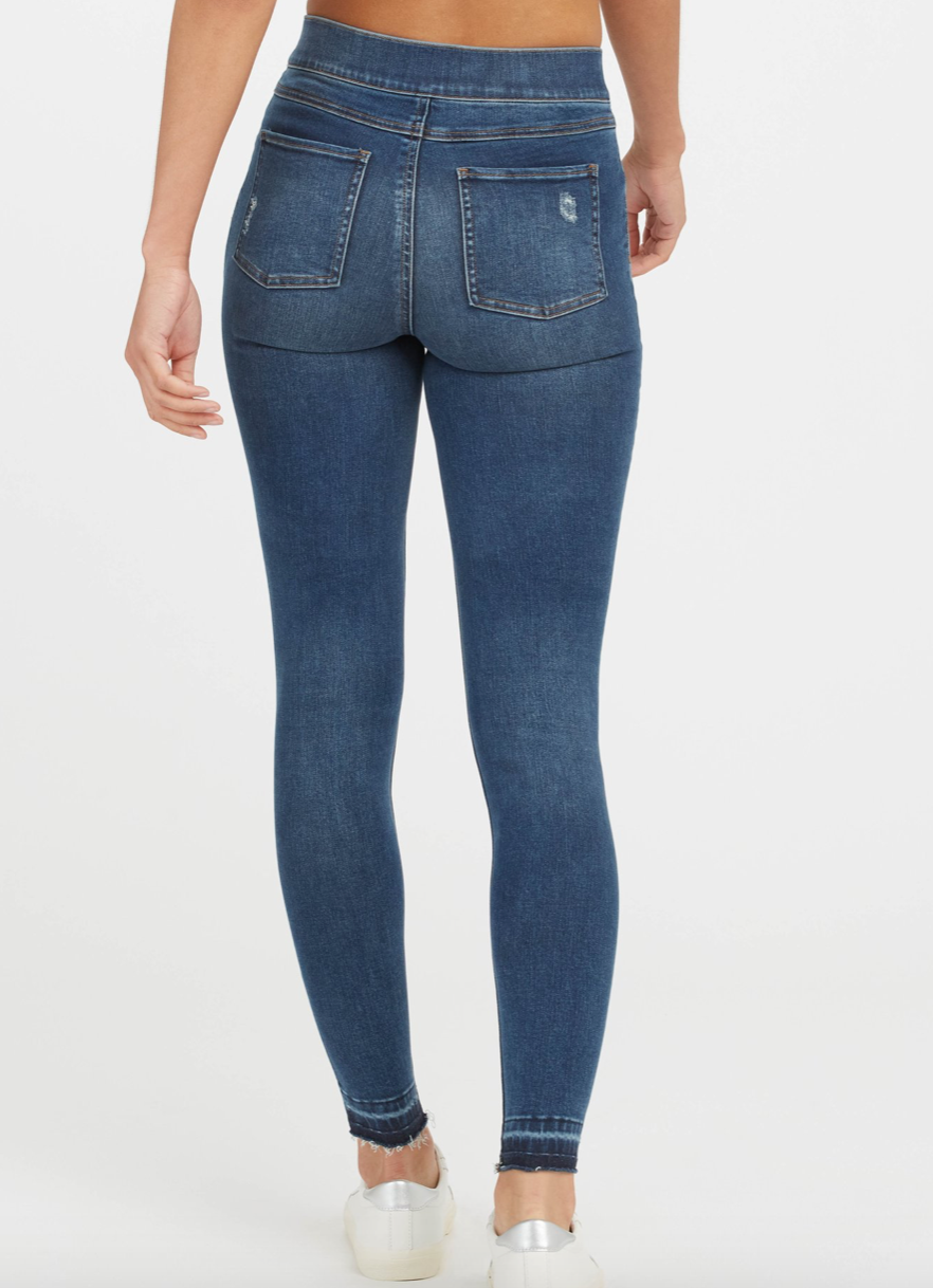 Spanx Distressed Skinny Jean- Medium Wash