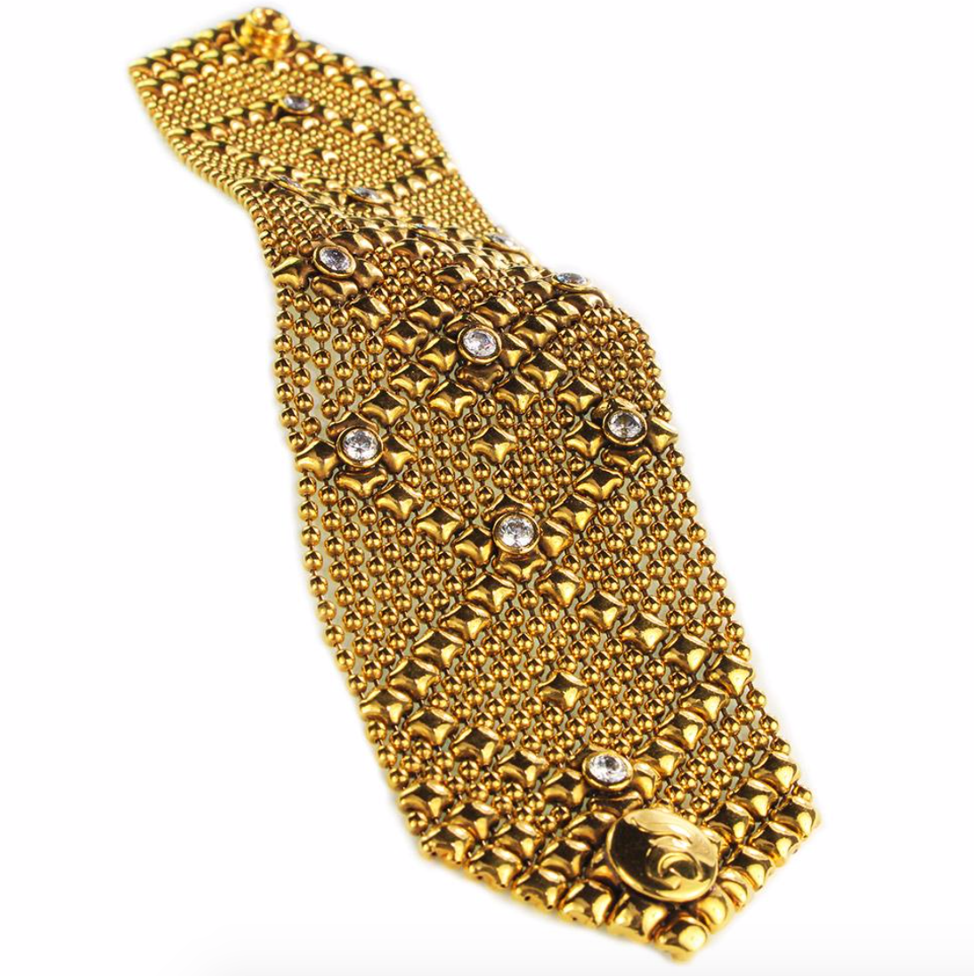 Sergio Gold Zirconia Mesh Bracelet