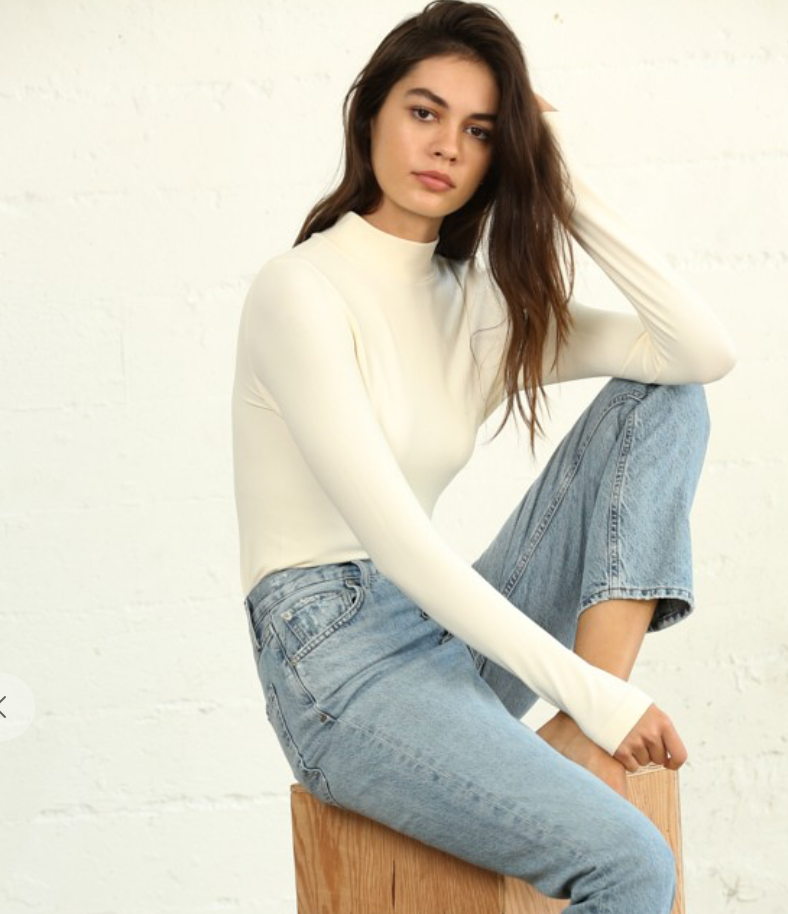 By Together Mock Turtleneck- Cream