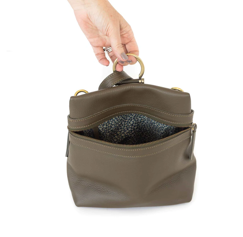 Sapahn-Pepper Convertible Backpack-Moss