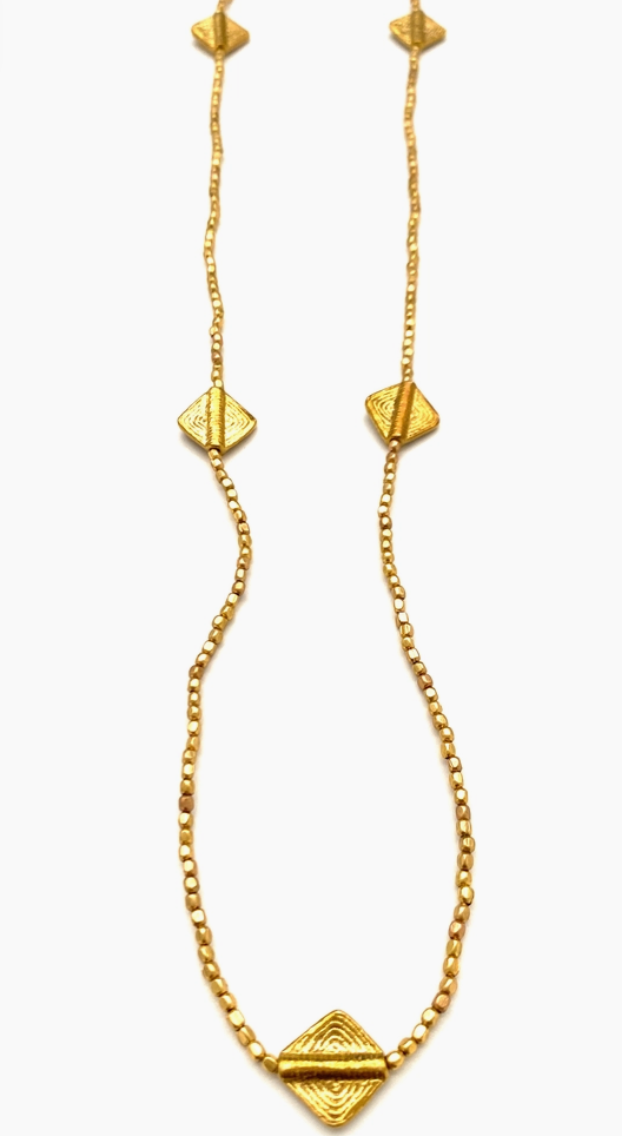 Boho Gal - Akila Brass beaded Necklace