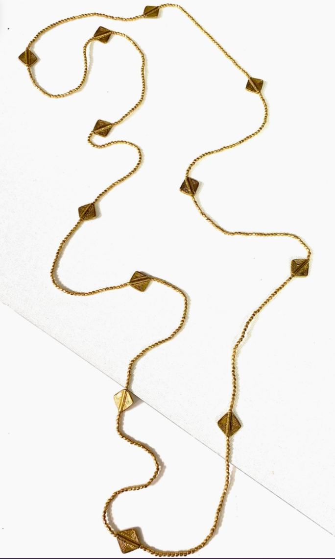 Boho Gal - Akila Brass beaded Necklace