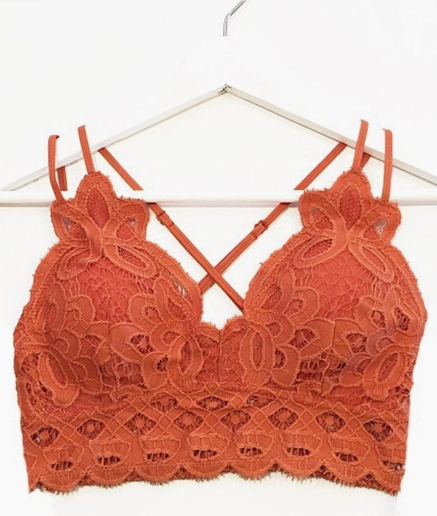 Pampered Maiden - Scalloped Lace Cami Bralette