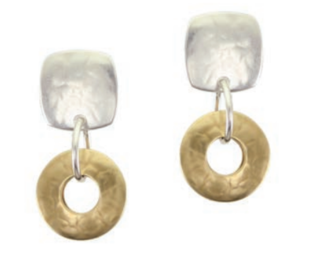 MARJORIE BAER - SILVER CIRCLE W/ GOLD SQUARE